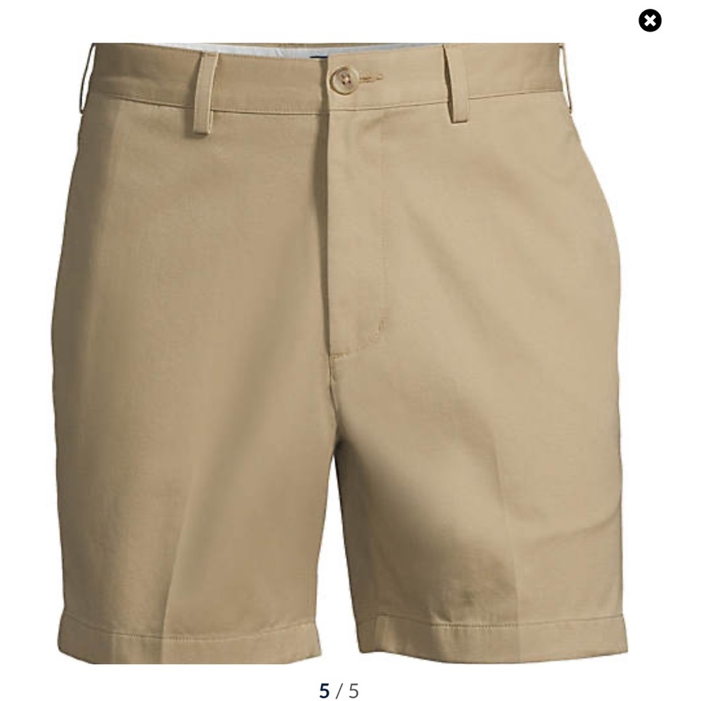 Lands’ End Men's Comfort Waist 6 Inch No Iron Chino Shorts